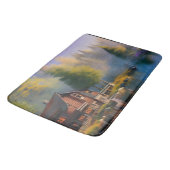 Blockkabine im Wasser Badematte (Schrägansicht)