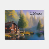 Blockkabine im Wasser Fußmatte (Vorderseite)