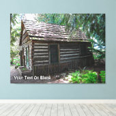 Blockkabine Leinwanddruck (Insitu (Holzboden))