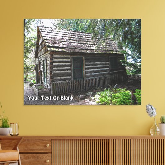 Blockkabine Leinwanddruck (Insitu (Wohnzimmer))