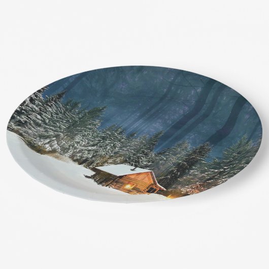 Blockkabine Pappteller (Schrägansicht)