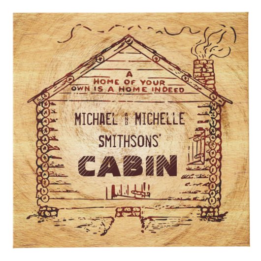 Blockkabine Personalisierte Imitate Holz Vintag Würfel (Vorderseite)