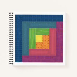 Blockkabine Quilt Square Notebook Notizblock