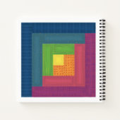 Blockkabine Quilt Square Notebook Notizblock (Rückseite)