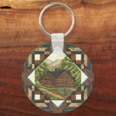 Blockkabine Schlüsselanhänger (Vorderseite)