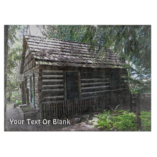 Blockkabine Schneidebrett (Vorderseite)