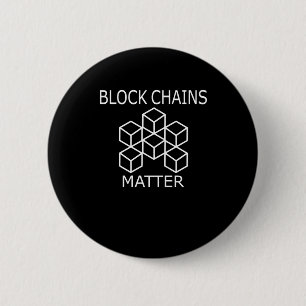 Blockketten-Aufkleber Button