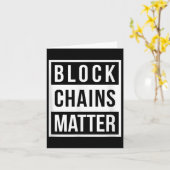 Blockketten - Funny Blockchain - Krypto-Geschenk Karte (Gelbe Blume)