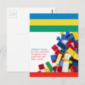 Blocklösung für kreative Writer Postkarte (Vorne/Hinten)