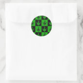 Blockmarkierte Logoaufkleber Runder Aufkleber (Tasche)
