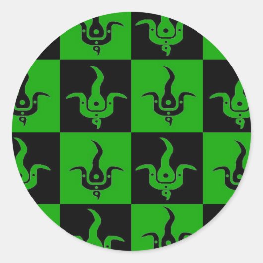 Blockmarkierte Logoaufkleber Runder Aufkleber (Vorderseite)