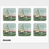 Blockmarkierungen Quadratischer Aufkleber (Blatt)