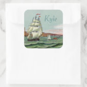 Blockmarkierungen Quadratischer Aufkleber (Tasche)