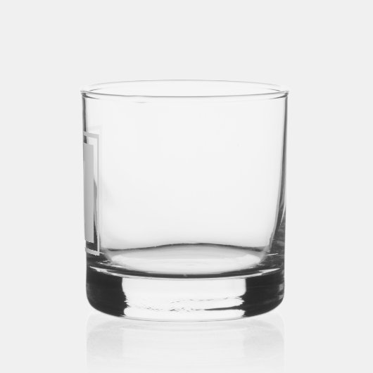 Blockmonogramm Whiskyglas (Links)