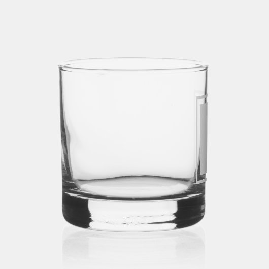 Blockmonogramm Whiskyglas (Rechts)