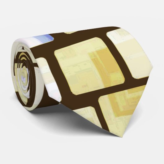 Blockmosaikmuster Krawatte (Gerollt)