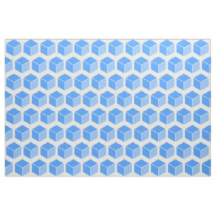 Blockmuster 02 - Baby Blue on White Stoff