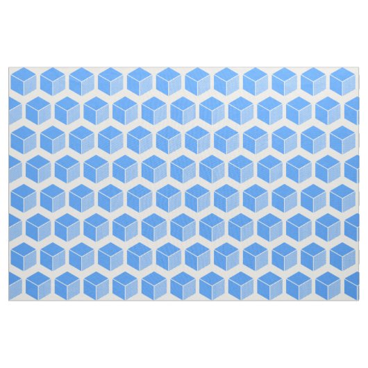 Blockmuster 02 - Baby Blue on White Stoff (Yard (91,4 cm))