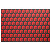 Blockmuster 02 - Rot auf Schwarz Stoff (Yard (91,4 cm))