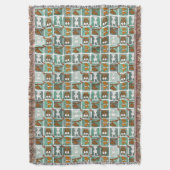 Blockmuster für Waldtiere Decke (Vorderseite Vertikal)