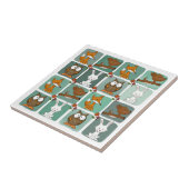 Blockmuster für Waldtiere Fliese (Seite)