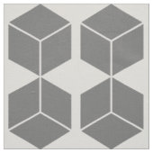Blockmuster - Grau auf Weiß Stoff (Muster)