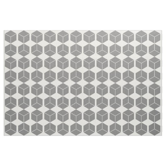 Blockmuster - Grau auf Weiß Stoff (Yard (91,4 cm))