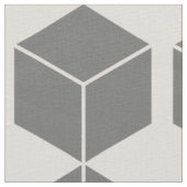 Blockmuster - Grau auf Weiß Stoff (Nahaufnahme)