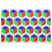 Blockmuster - Rot, Grün und Blau Stoff (Fat Quarter (45,7 x 55,9 cm))
