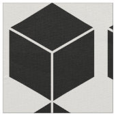 Blockmuster - Schwarz auf Weiß Stoff (Nahaufnahme)