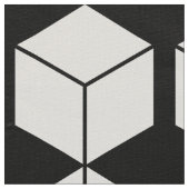 Blockmuster - Weiß auf Schwarz Stoff (Nahaufnahme)