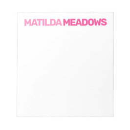 Blockname Alle Personalisierten Farbnamen Notizblock