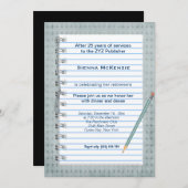 Blocknotiz - Rückgabe Einladung (Vorne/Hinten)