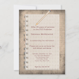 Blocknotiz - Rückgabe Einladung