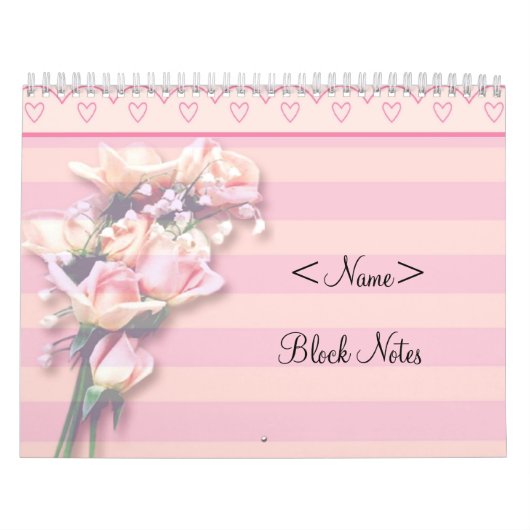 Blocknotizen für Rosen Kalender (Titelbild)