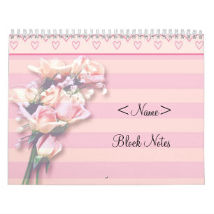 Blocknotizen für Rosen Kalender