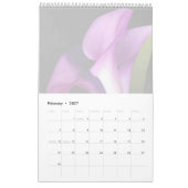 Blocknotizen für violette Blumen Kalender (Feb 2027)