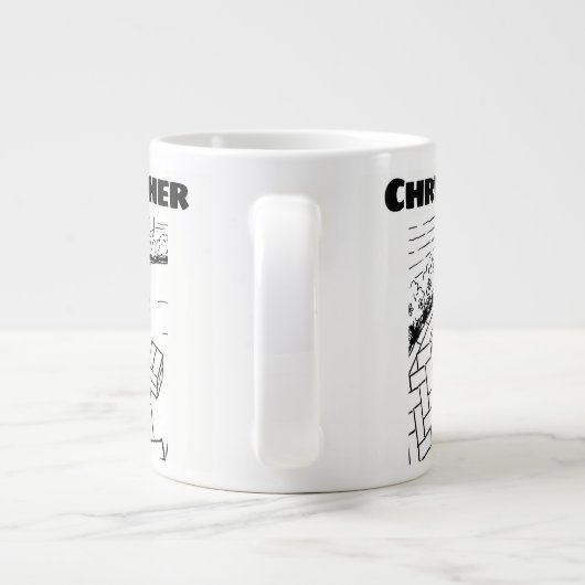 Blockpaarung oder Blockpaver-Ebene mit Namen Jumbo-Tasse (Rückseite)