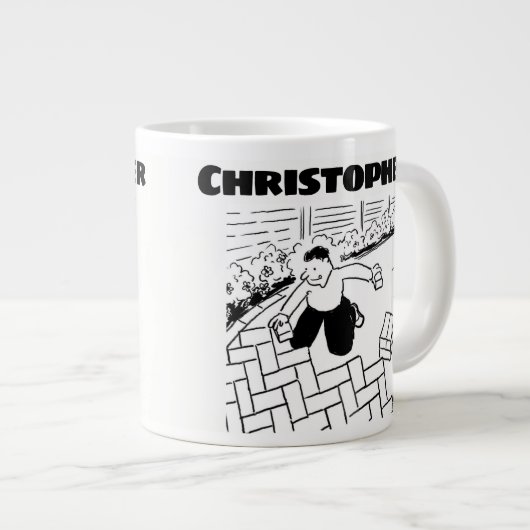 Blockpaarung oder Blockpaver-Ebene mit Namen Jumbo-Tasse (Vorderseite Rechts)