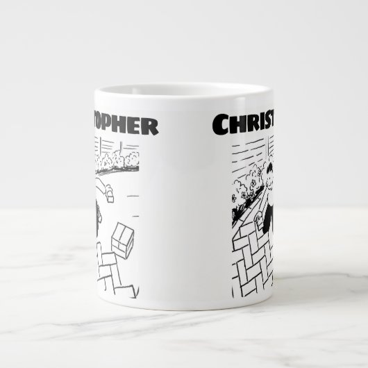 Blockpaarung oder Blockpaver-Ebene mit Namen Jumbo-Tasse (Vorderseite)
