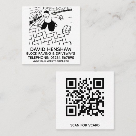 Blockpaarungs- und Fahrtlagerdienste Quadratische Visitenkarte (Vorne/Hinten)