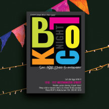 Blockparty Nacht Bunte Retro-Art Nachbarn