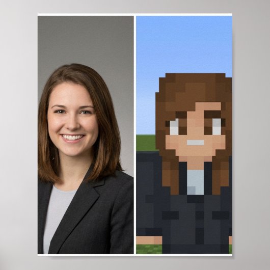 BlockPix Minecraft Character Poster (Vorne)