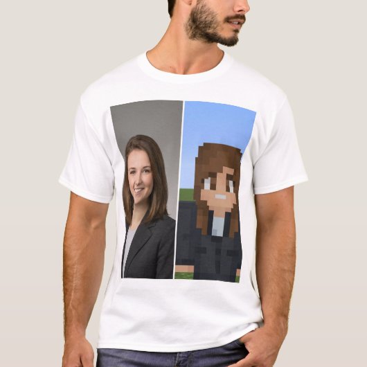 BlockPix Minecraft Character T-Shirt (Vorderseite)