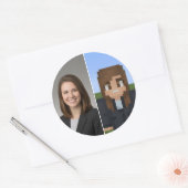 BlockPix Minecraft Charakter Aufkleber (Umschlag)