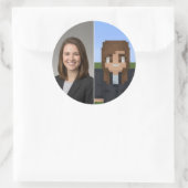 BlockPix Minecraft Charakter Aufkleber (Tasche)
