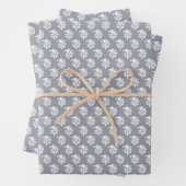 Blockprint inspiriert blau geschenkpapier set (Beispiel)