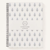 Blockprint inspiriert Blütenblütenblüte Notizblock (Vorderseite)