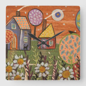 Blocks Akrylwall-Uhr Quadratische Wanduhr (Vorderseite)