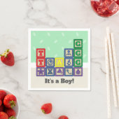 Blocks Baby Shower Napkins von Future Biologist Serviette (Beispiel)